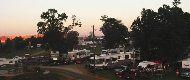 Campground At Sunset